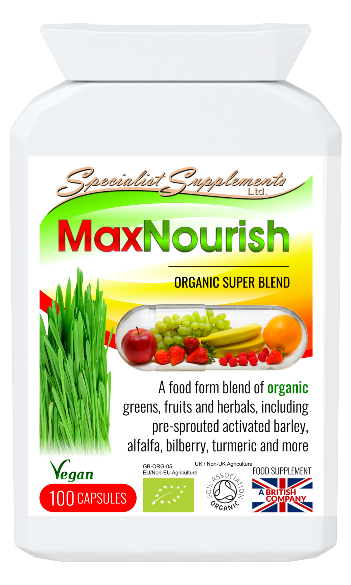 MaxNourish organic food supplement