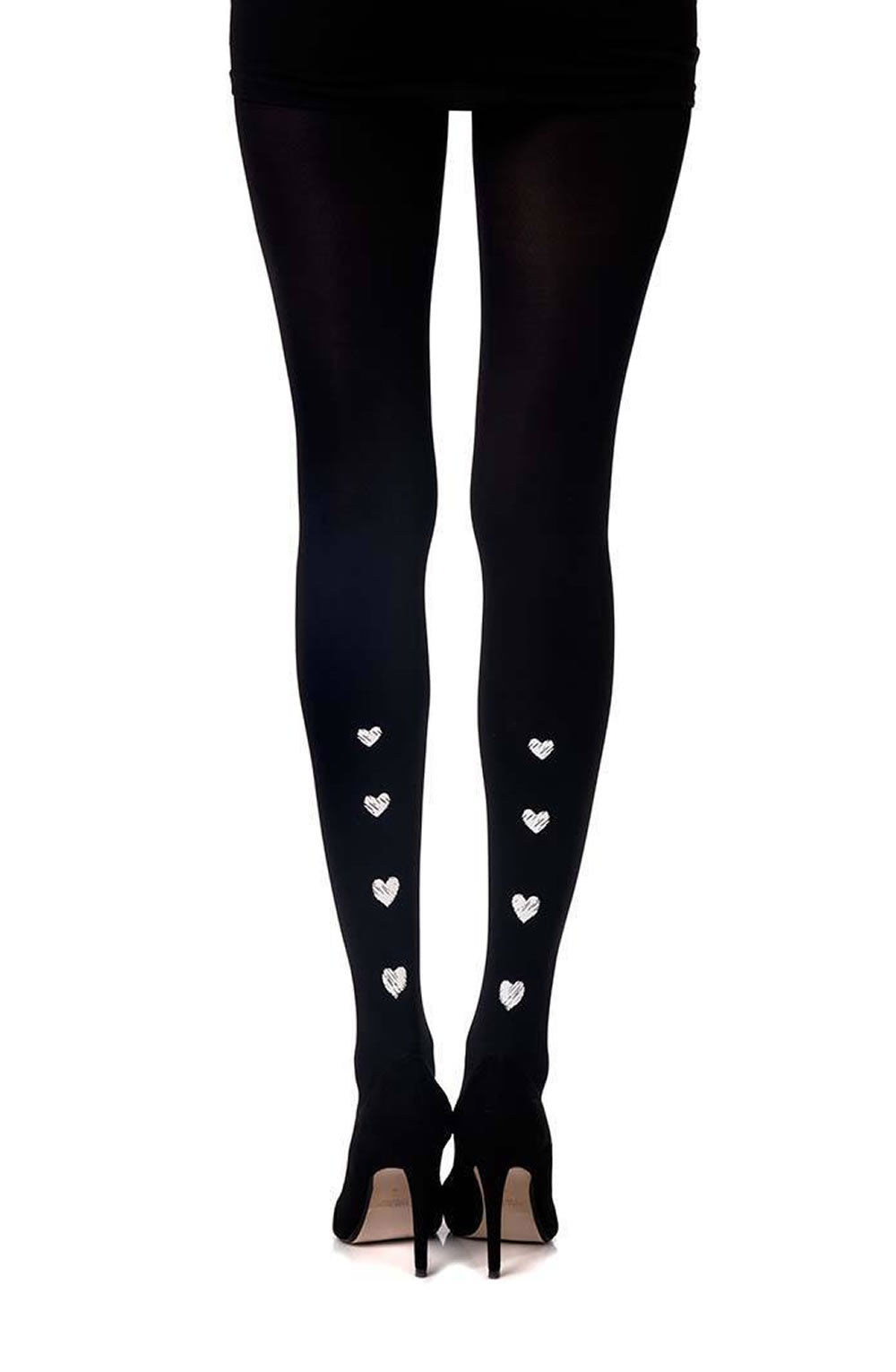 Zohara Love Me Tender" Black Print Tights"