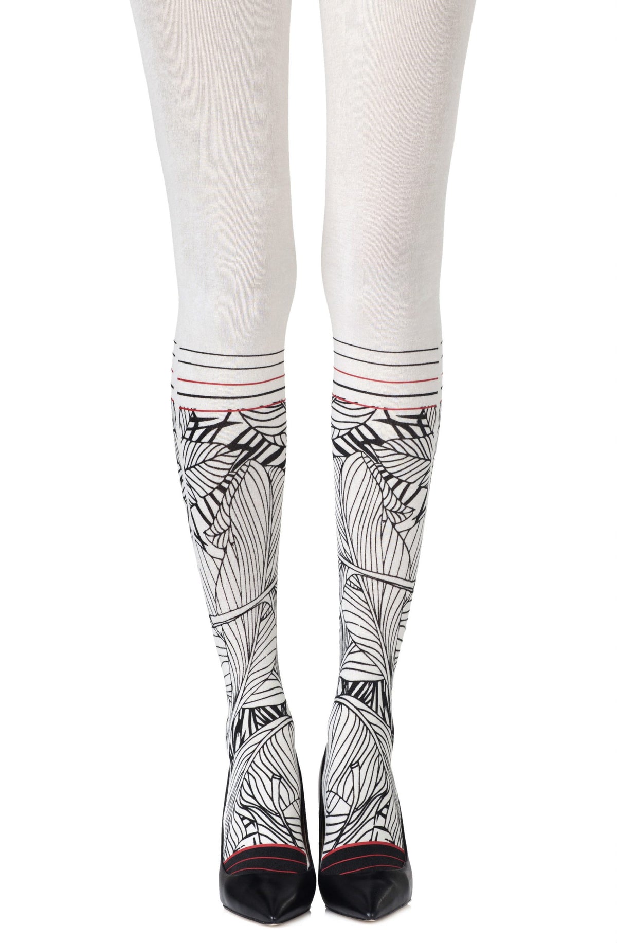 Zohara "Waikiki Nights" Cream Tights